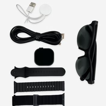 RM43 Smart Combo Set – Smartwatch + Sunglasses + Accessories (6-in-1 Kit)